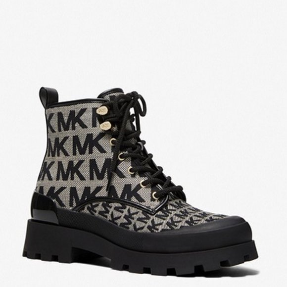 MICHAEL Michael Kors Shoes - MICHAEL Michael Kors Payton Logo Jacquard Combat Boot